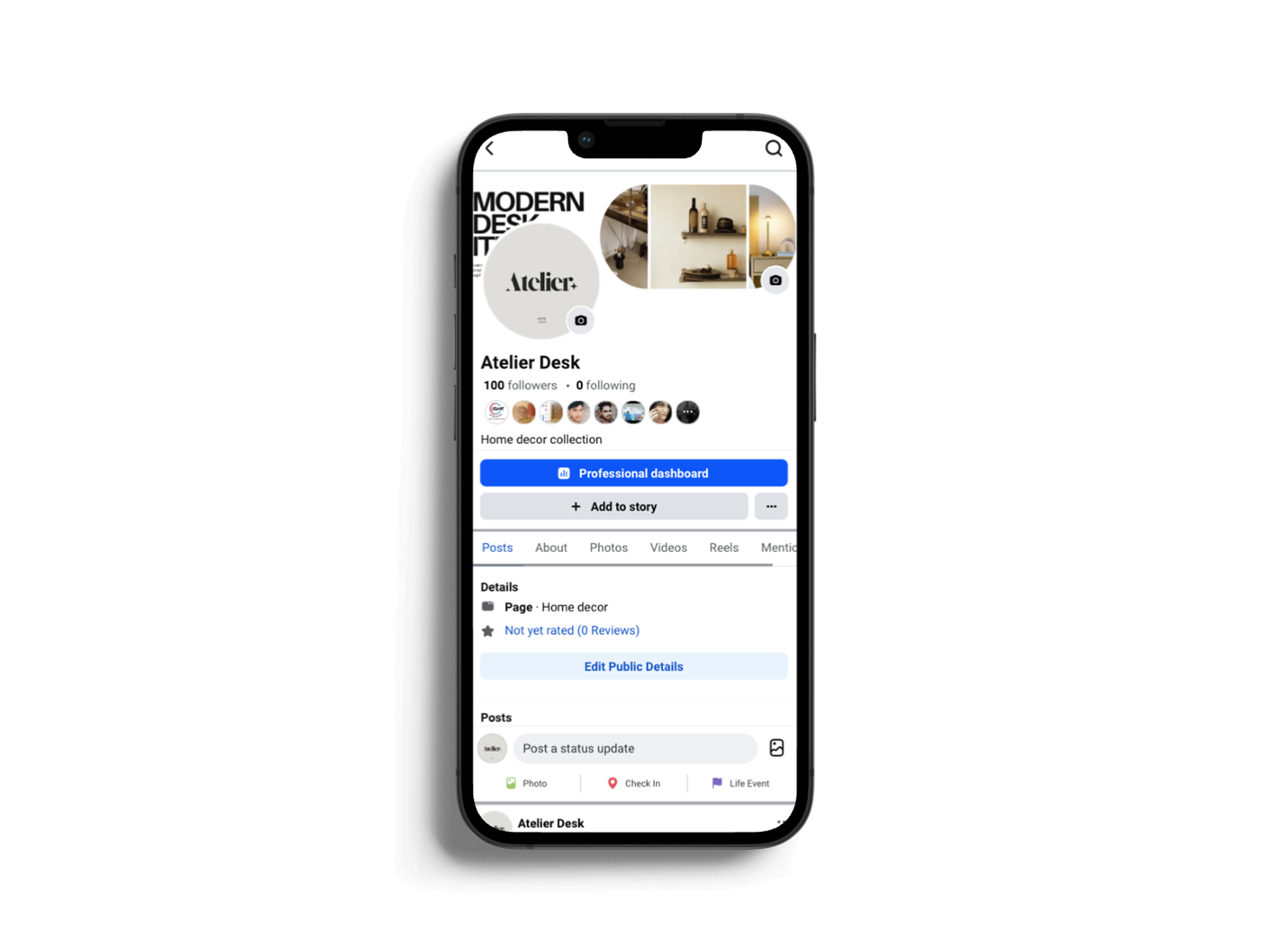 Facebook Page Before